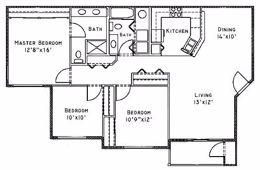 3x2 W/D C301 floor plan
